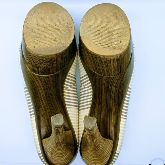 Jessica Simpson Striped Heels with Wood Platform - Picture 8 of 8